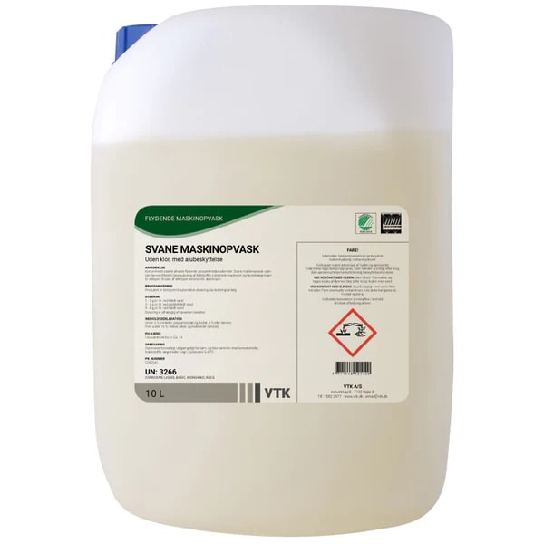 Fljótandi Uppþvottaefni fyrir Stórar Uppþvottavélar 10L, Svansvottað